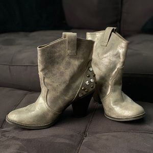 Mia Rhinestone Silver Bling Cowboy Boots